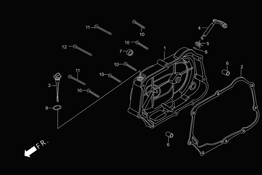 E-5 RIGHT CRANKCASE COVER diagram showing 96001-06040-00