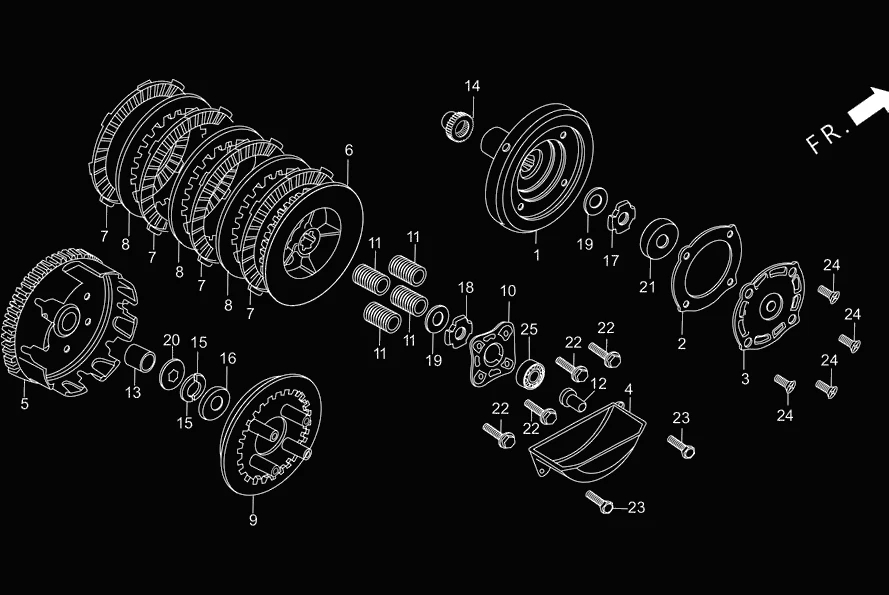 E-6 CLUTCH diagram showing 23217-GF6-000L