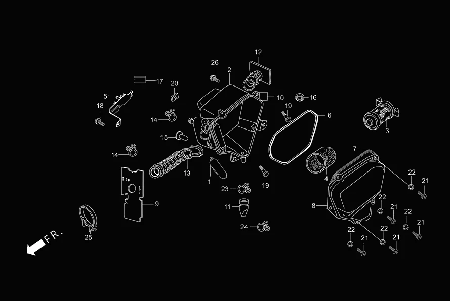 F-15 AIR CLEANER diagram showing 17210-KTC-900
