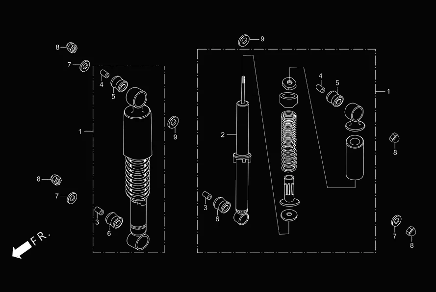 F-20 REAR CUSHION diagram showing 52495-098-000