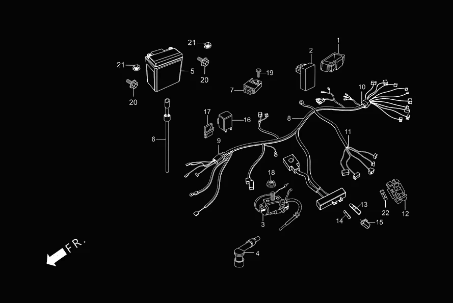 F-24 WIRE HARNESS/BATTERY diagram showing 95701-06012-08