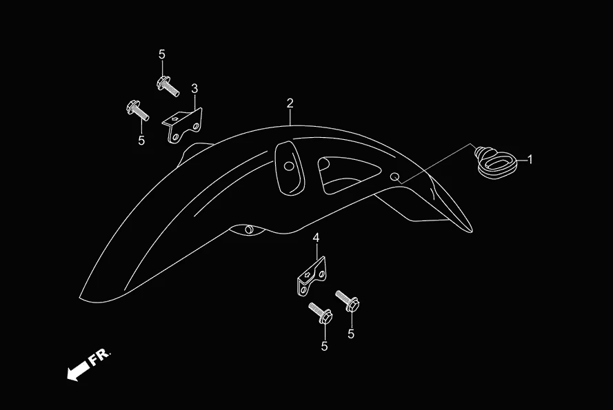 F-6 FENDER FRONT diagram showing 61100-KCC-940ZB