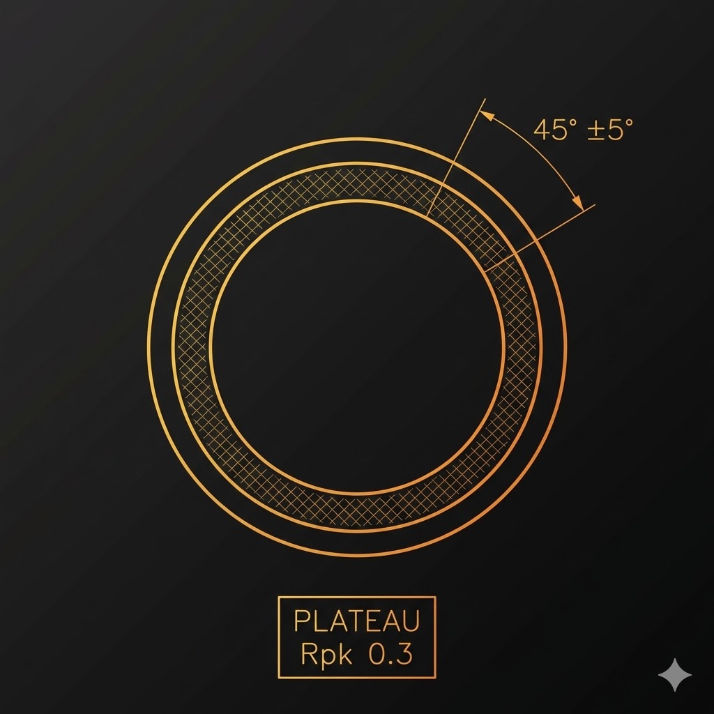 Cylinder bore plateau honing pattern